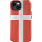 Denmark Flag Distressed iPhone 15 Plus Impact Case